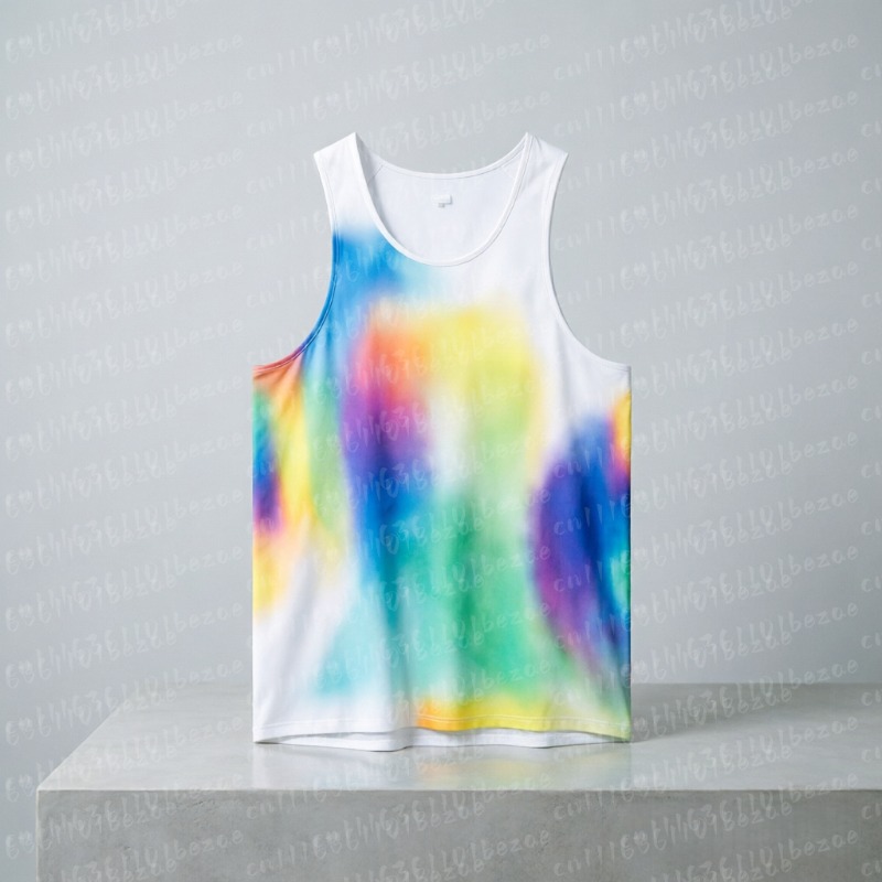 Running Gear Vest - Wave Striped Running Vest, Breathable Mesh