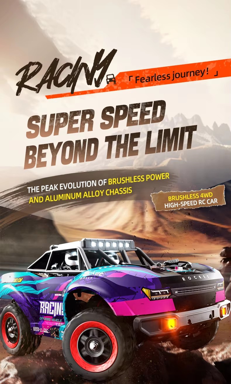 80KM/H Brushless RC Racing Car - Running Gear Truck recension och pris