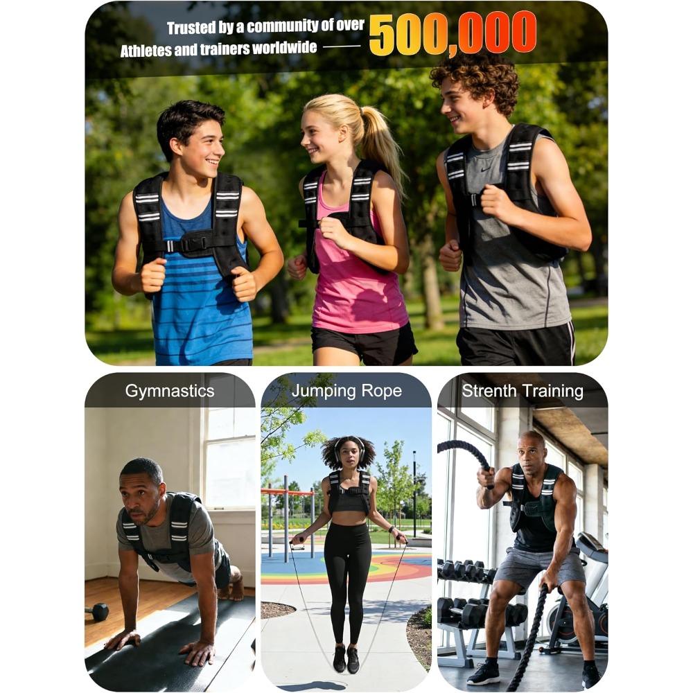 Fitness Weighted Vest Pre-Fill - Running Gear Vest recension och pris